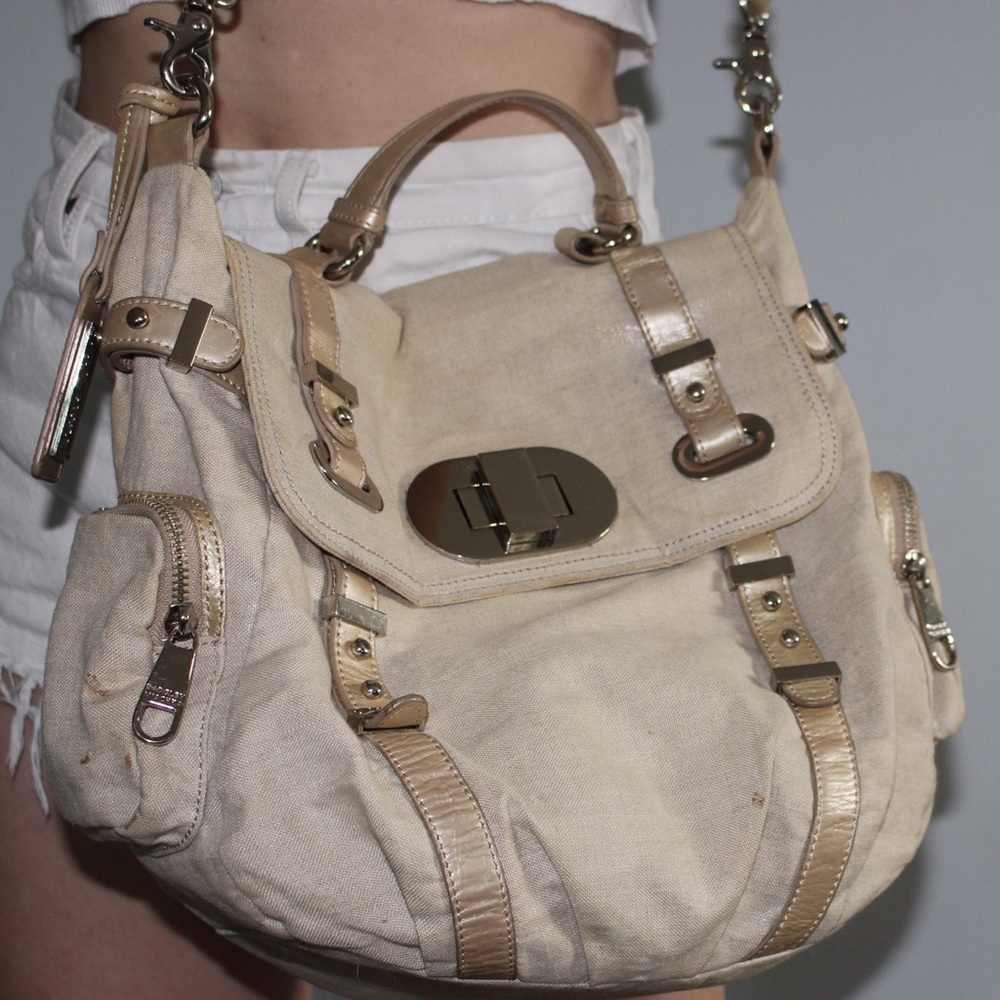 BADGLEY MISCHKA taupe large hand bag